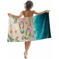 thumbnail image 1 of Beach Towels Quick Dry Absorbent Towels Summer Beach Colorful Slippers Sand Free Beach Towel for Pool Swimming Travel Vacation Ocean Shell Flip Flops Swim Towels, 1 of 7