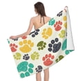 thumbnail image 1 of Beach Towels for Women Kid Men Dog Paw Pattern Microfiber Quick Drying Travel Camping Swimming Towels Home Decor Yoga Gym Mat, 1 of 5