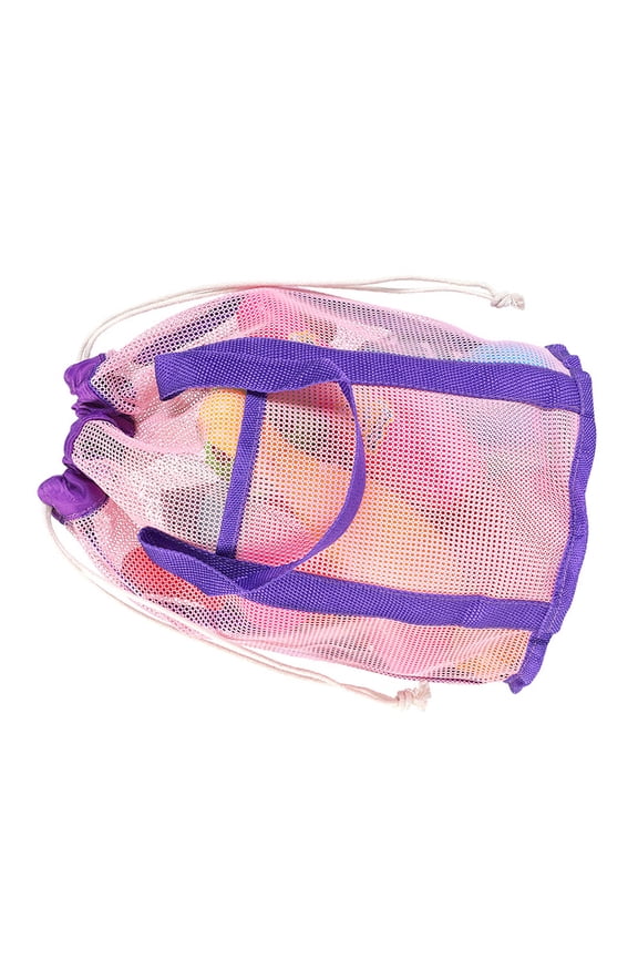 Large Capacity Sand Toy Bag Mesh Beach Bag Kid Seashells Storage Bag Beach Handbag Child Beach Bucket Bag for Holiday