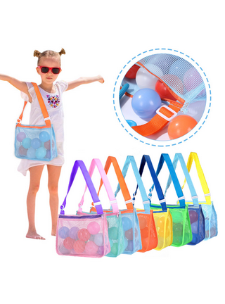 DAIKOYE Beach Toy Mesh Beach Bags - Kids Shell Collecting Bags Sand Toy  Totes with Adjustable Carryi…See more DAIKOYE Beach Toy Mesh Beach Bags -  Kids