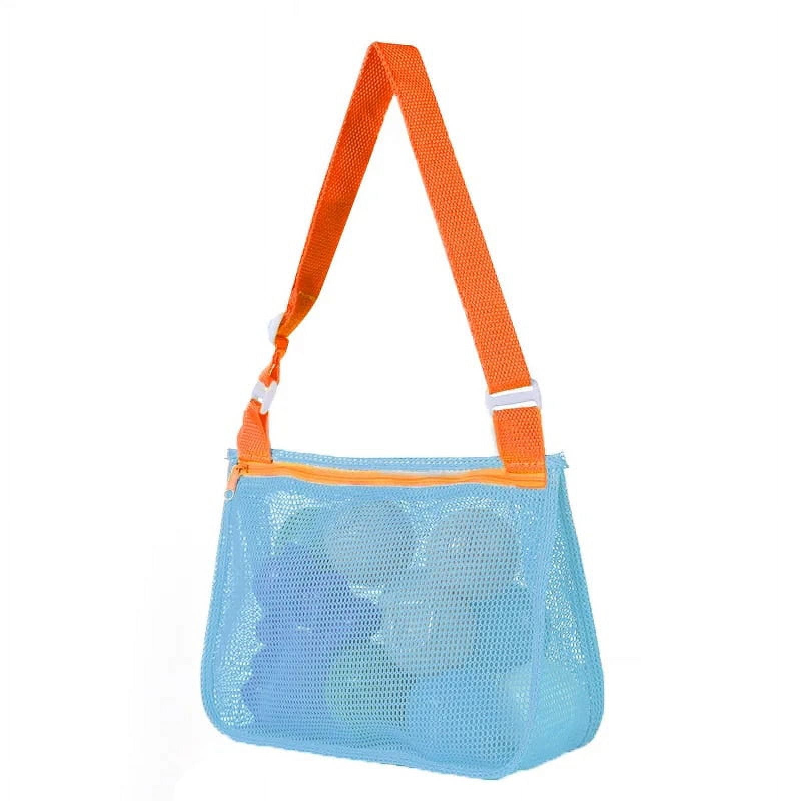Beach Toy Mesh Bag Kids Shell Storage Bag Beach Toy Seashell Bag Mesh Pool Bag Sand Toys
