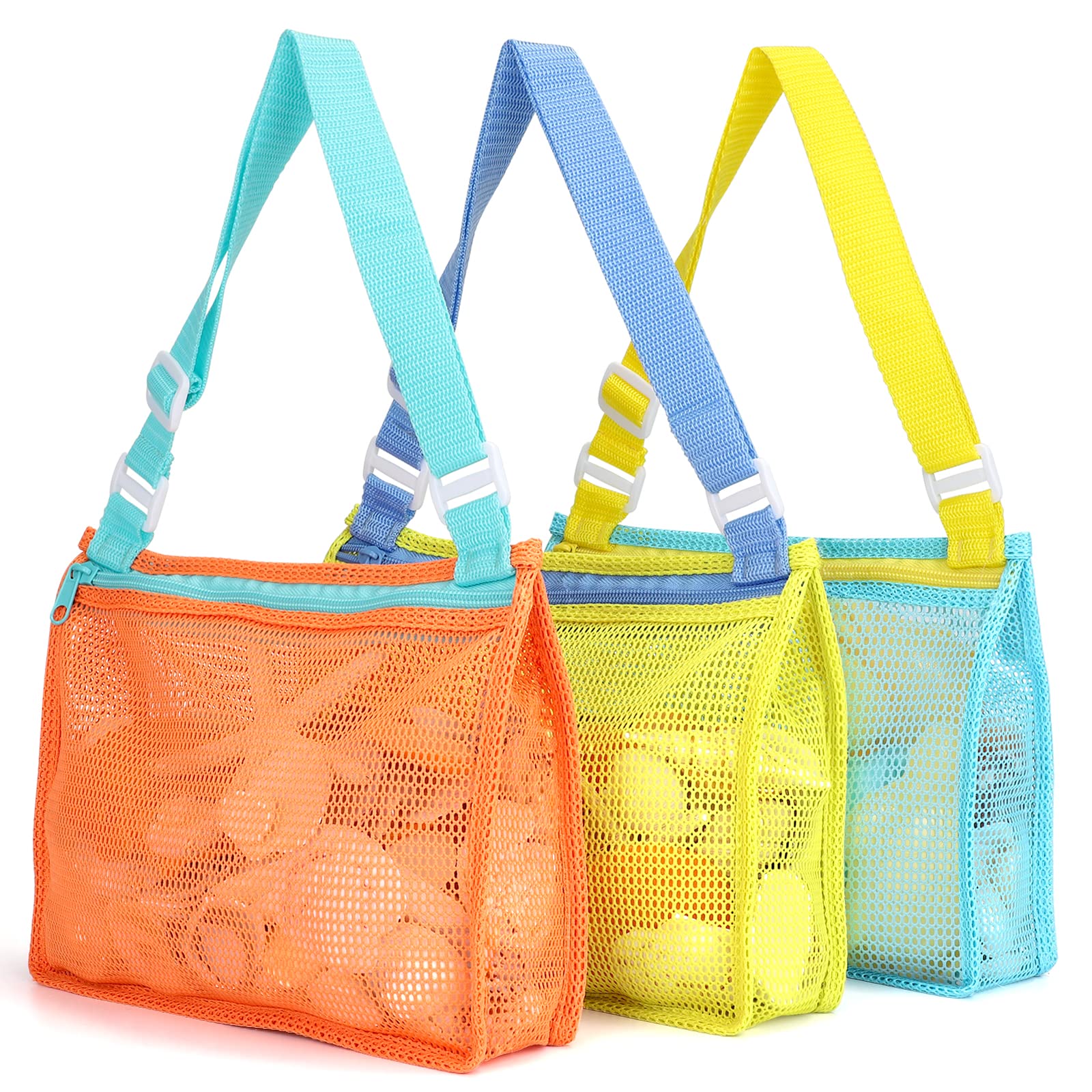 Beach Toy Mesh Beach Bag Kids Shell Collecting Bag