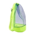 thumbnail image 1 of Beach Toy Storage Bag, Foldable Mesh Breathable Material Outdoor Travel Play Equipment Shell Collection Net Tote Handbag Large Capacity Durable Fabric Organizer Item. Green, 1 of 5
