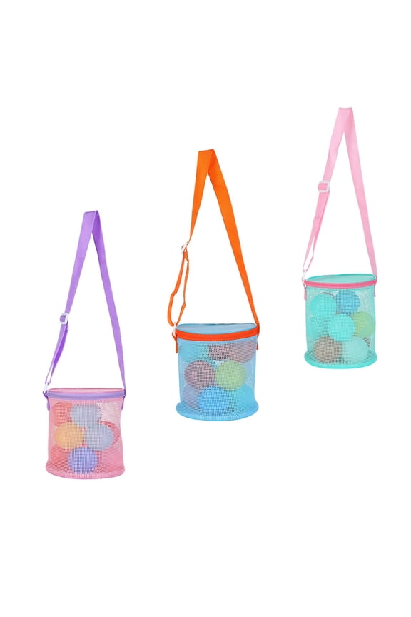 Beach Toys Large Mesh Beach Bag Sand Toy Shell Collecting Bag for Holding Shells Pool Bag Swimming Accessories Gift for Teens Boys and Girls (A Set of 3)（Type A&B&C）