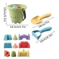 thumbnail image 1 of Beach Toys Sand Toys Set with 6 Castle Molds Bucket Shovel Rake Outdoor Sand Play Kit for Toddlers Ages 2-6 Lightweight Safe Plastic Summer Beach Backyard Toy, 1 of 6
