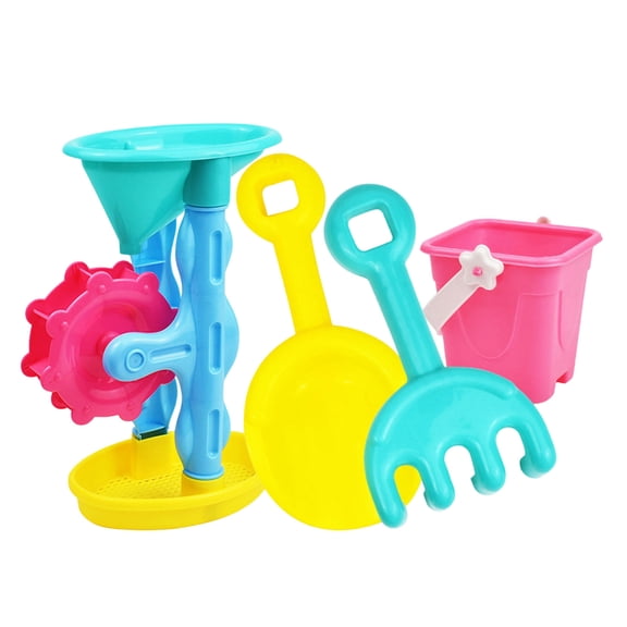 Beach Toys Set, Baby Beach Toys with Shovels Rakes Tool Kit Sand Bucket, Sandbox Playset for Boys and Girls