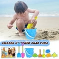 thumbnail image 1 of Beach Toys For Toddlers Complete Beach Toy Set With 1 Bucket 4 Piece Tools And 4 Piece Shovels Durable Sand Castle Building Kit Portable Sand Toys For Outdoor Beach And Sandbox Play, 1 of 6
