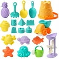 Beach Toys with Truck for Kids Sand Castle Building Kit, Castle Bucket