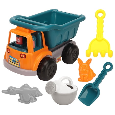 Beach Toys for Kids 3-10, 18 Pcs Sand Toys Including Engineering Vehicle 6-piece Set,Trolley 6-piece Set,Bucket Set of 6