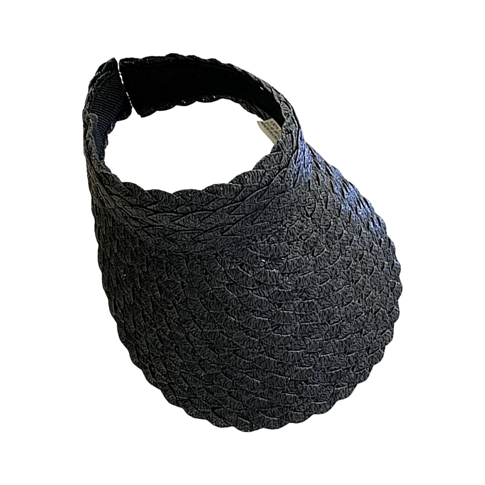 Beach Travel Sun Hat for Adults with Open Top Crown, Woven Curved Brim ...