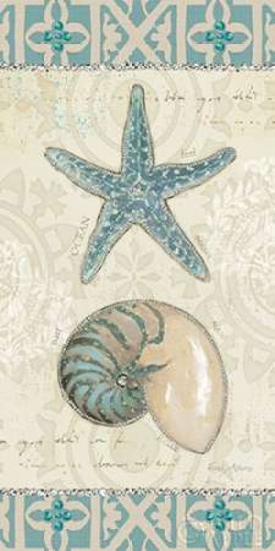 Beach Treasures I Canvas Art - Emily Adams (10 x 20)
