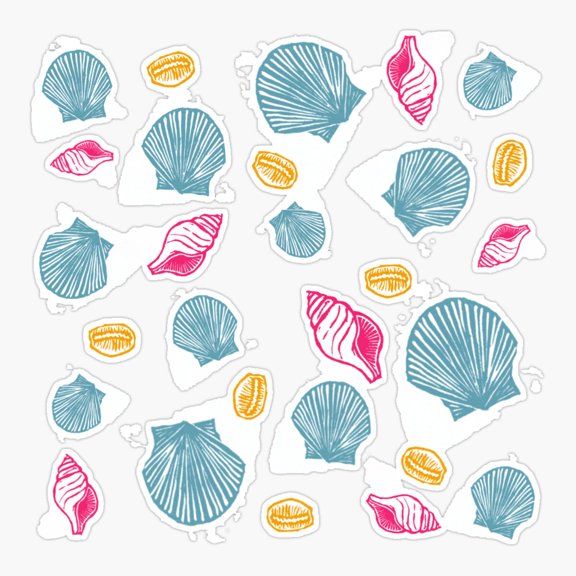 Beach Treasures at Sunset Sticker