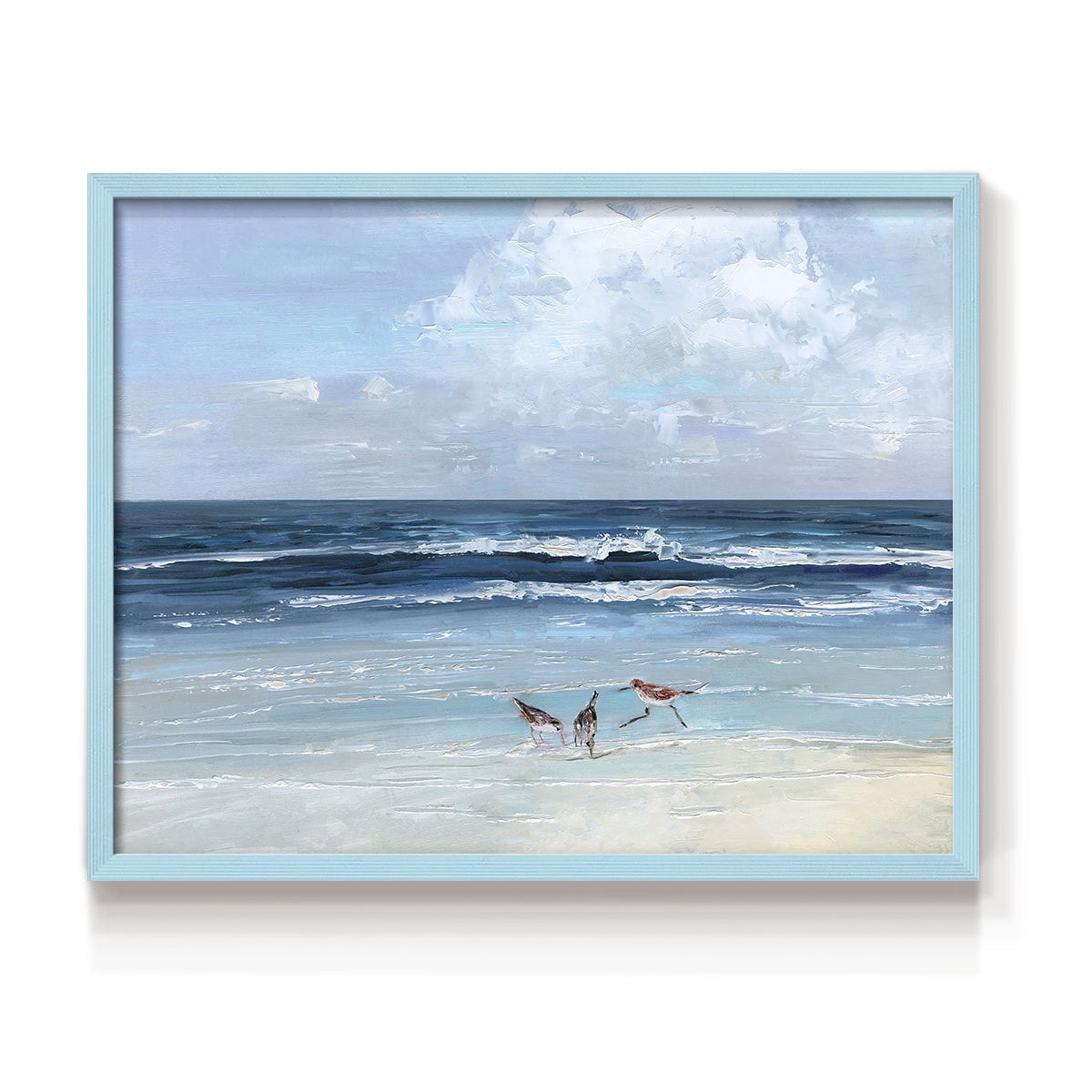 Beach Trio by Sally Swatland - Restickable Framed Giclée Print