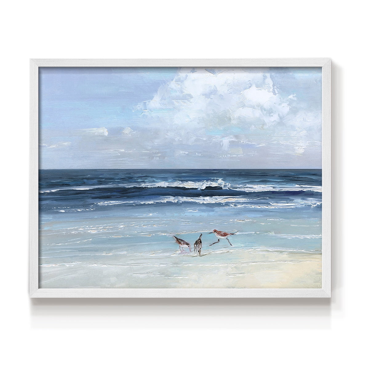 Beach Trio by Sally Swatland - Restickable Framed Giclée Print