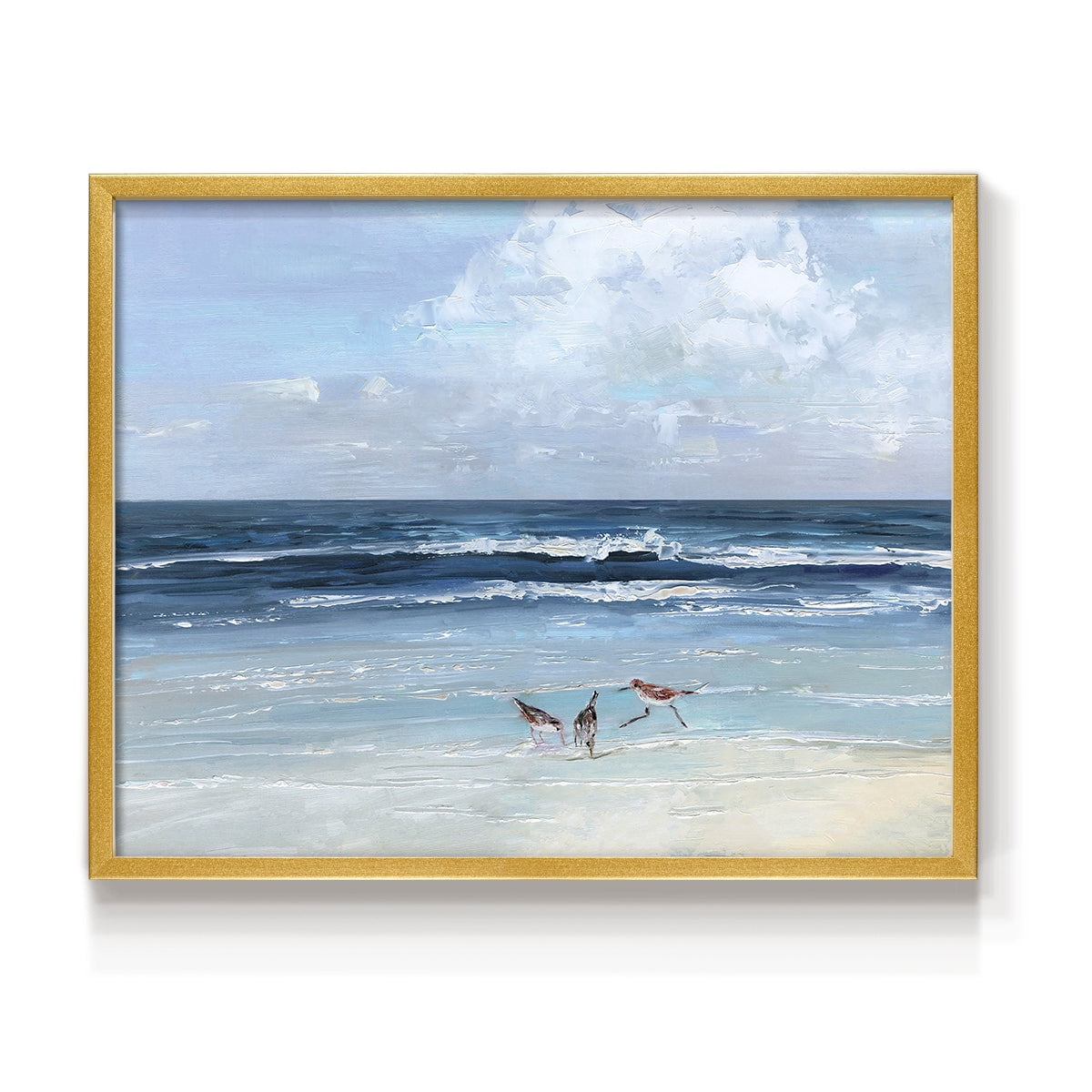 Beach Trio by Sally Swatland - Restickable Framed Giclée Print