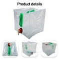 thumbnail image 1 of Beach Trips Camping Camping Gear 20L Water Bag Lightweight Transparent White Enlarged Water Inlet Foldable Design, 1 of 9
