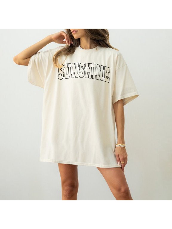 Beach Tshirt, Oversized Summer Tee, Preppy Clothes, Sunshine Shirt, Vsco Shirt, Trendy Beach Clothes, Summer Time Shirt, Vacay Mode