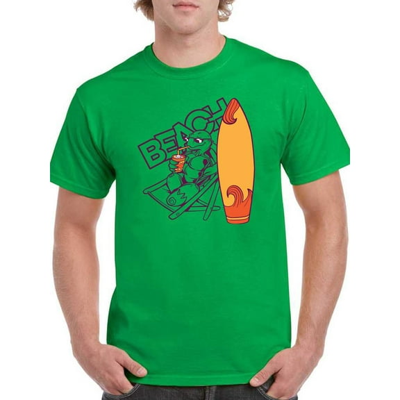 Beach Turtle T-Shirt Men -Smartprints Designs, Male Large