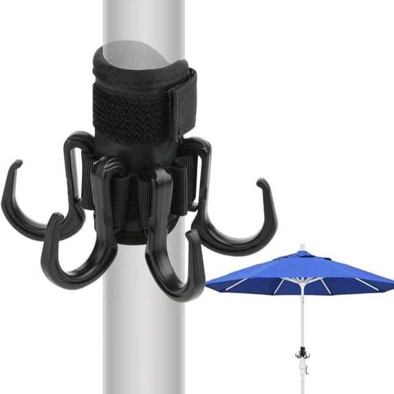 Beach Umbrella Anchor Mid Pole Four Corner Hook Garden Umbrella Plastic Hook Accessory Stable Holder For Beach Umbrella Outdoor Camping Use