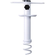 AMMSUN 14 White Metal Beach Umbrella Sand Anchor with Screw Heavy Duty One Size Fits All Outdoor