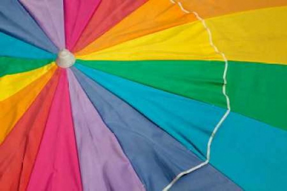 Beach Umbrella Canvas Art - Kathy Mahan (12 x 18)