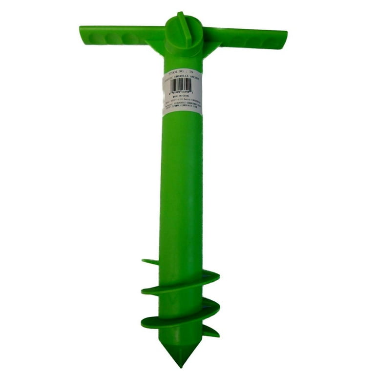 Beach Umbrella/ Fishing Pole Sand Anchor (Great for tents too!) (Green)