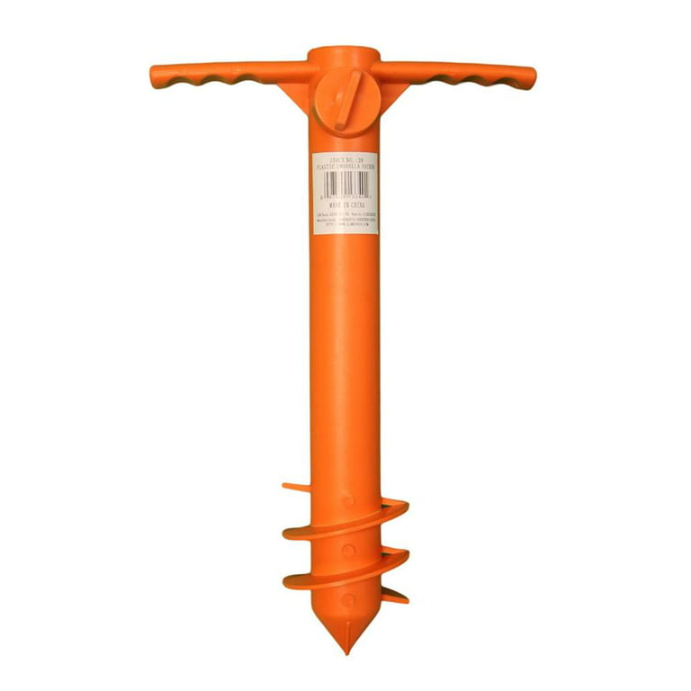 Beach Umbrella/ Fishing Pole Sand Anchor (Great for tents too!) (Orange)