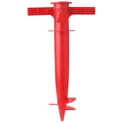 Beach Umbrella Sand Anchor Stand Holder, One Size Fits All Beach Umbrella, Universal Umbrella Ground Spike Base Holder with 3-Tier Screw Safe Stand for Strong Winds