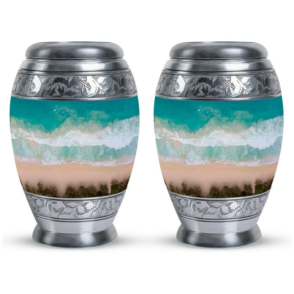 Beach Urn For Human Ashes Adult Female - Cremation Urn Human Ashes - Miniature Urns For Human Ashes - Mom Urns Ashes - Burial Urns For Cremated Remains - little Urns For Human Ashes(Size -3inch,2pcs)