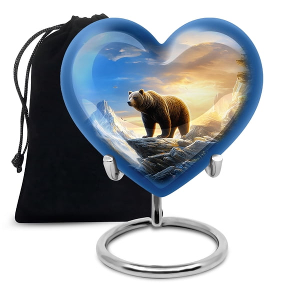 Beach Urn for Human Ashes Adult Male and Female, Large Decorative Urns, Burial Urn for Humans Remain, Ash Holder for Family, memorial urns, 10 Inch tall, blue, Pack of 1