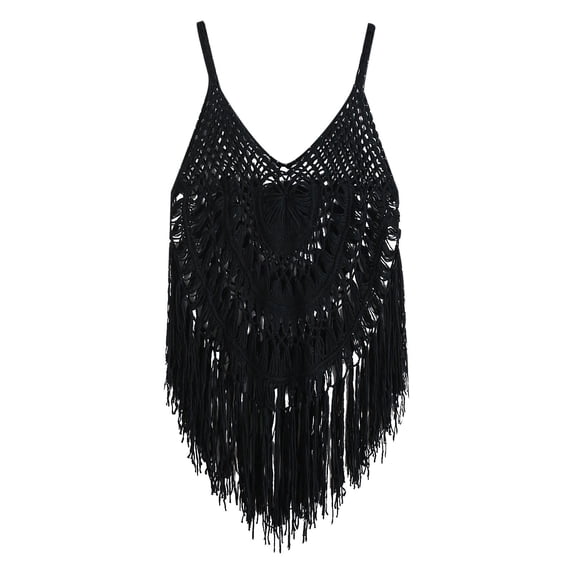 Beach Vacation Bathing Suit Cover Ups Women Crochet Hollow Bikini Swimsuit Coverups Summer Pool Swimwear Tassel Dress