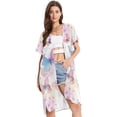 thumbnail image 1 of Beach Vacation Clothes Kimono Cardigan Loose Swimsuit Cover Up for Women Beautiful Dreamy Butterflies S, 1 of 6