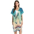 thumbnail image 1 of Beach Vacation Clothes Kimono Cardigan Loose Swimsuit Cover Up for Women Birds Fly in Fantastic Sky M, 1 of 6
