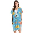 thumbnail image 1 of Beach Vacation Clothes Kimono Cardigan Loose Swimsuit Cover Up for Women Happy Fish on Sea M, 1 of 6