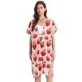 thumbnail image 1 of Beach Vacation Clothes Kimono Cardigan Loose Swimsuit Cover Up for Women Lively Strawberries M, 1 of 6