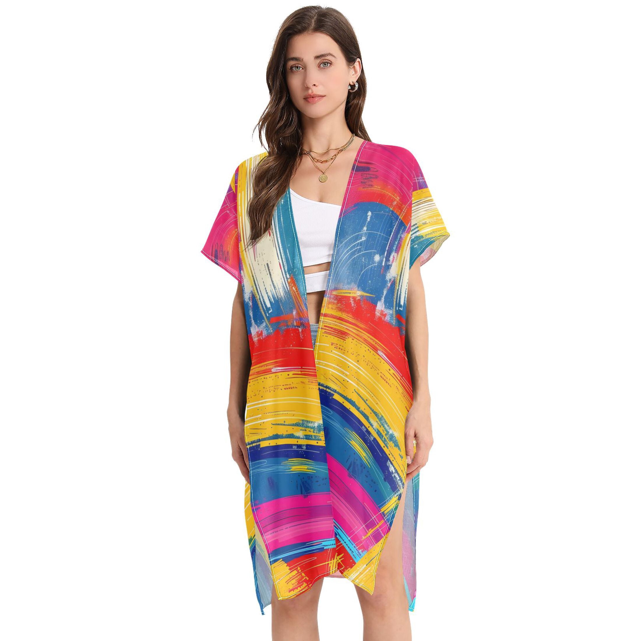Rayon Printed Vacation Casual Beach Bikini Cover 2 Colors