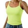 thumbnail image 1 of Beach Vacation Clothes for Women Blouse Tops for Women Cute Jackets Cropped Workout Daddy Top Camisole Bra Casual Work Top Lace Camisole V Neck 4 Year Crop Neck Spaghetti Strap Light Green1 L, 1 of 5