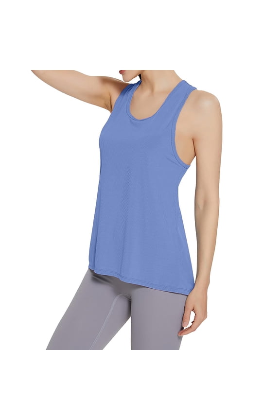 Beach Vacation Clothes for Women Blouse Women Business And Striped Tops for Camisole High Cut Bra Strap Top Womens Pajama Top Business Casual Compression Womens Shirt Compression Yoga Tops Blue S