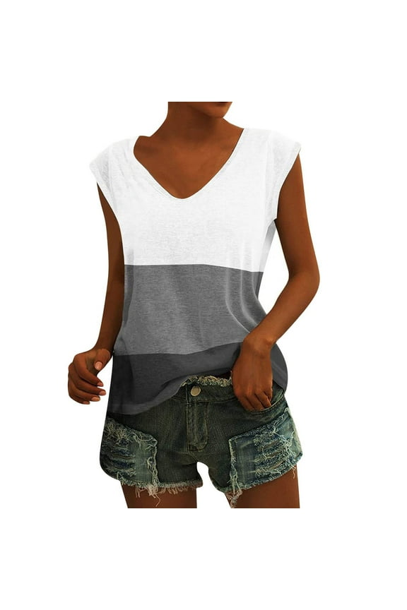 Beach Vacation Clothes for Women Boy Cancer Tops for Women Deep V Neck Top Top Furry Slides Girls Crop Tops Pack Design Blouses Elderly Cropped Athletic Cropped Camisole Grey L