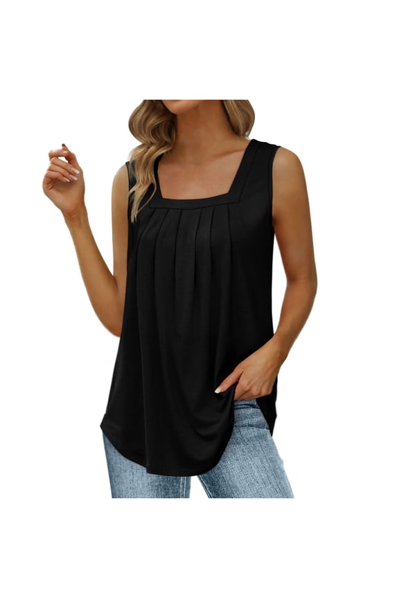 Beach Vacation Clothes for Women Breastfeeding Top for Women Bodysuit Top Chiffon Chambray Toe Band Camisoles Camisole Long Casual plus Size Compression Long Warm Summer Vest Loose Pleated Black XL