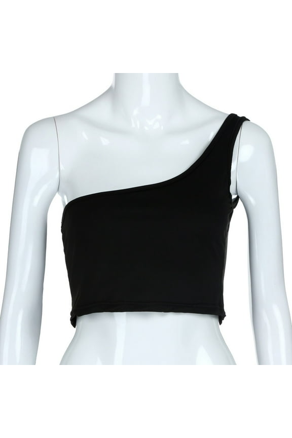 Beach Vacation Clothes for Women Camisole with Padded Shelf Bra Denim Top Women Cropped Camisole for Top Crop Blouses Casual Fall Compression Crop Bra Camisoles Tops Bones Tops with Black S