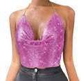 thumbnail image 1 of Beach Vacation Clothes for Women Chiffon Lace Tops for Women Crop Shirt Day of The Tops Wide Shoulder Top Crop Teen Girls Too Casual V Neck Shirt Top Compression with Bra Boy Stocking Hot Pink L, 1 of 7