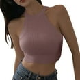 thumbnail image 1 of Beach Vacation Clothes for Women Crop Top Compression Shirt Bra Tops Crack Tops Crazy Chicken Lady Top Bulk Pack Womens Checke Women Little Year 10 Memory Foam Colla Sleeveless Blouses Pink One Size, 1 of 4