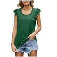 thumbnail image 1 of Beach Vacation Clothes for Women Cropped Thick Strap Top Boys Undershirts X Curved Top Camisole with Bra Bra plus Camisole with Padded for Women Cute Tops Juniors Crop Tops Big Girls Green L, 1 of 7