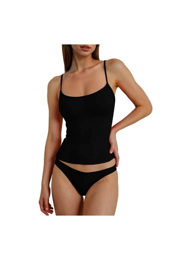 Beach Vacation Clothes for Women Cute Blouses Women Crop Tops Shirts for Chiffon Lace Tops Camisoles Girls Buckle Floral Top Checke Top Thin Strap Deep V Women's Black S