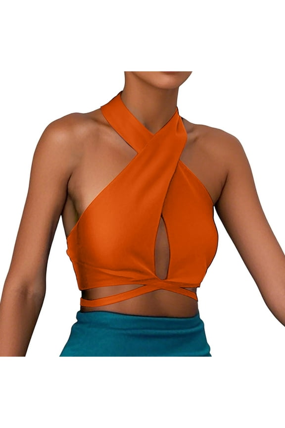 Beach Vacation Clothes for Women Cute Shirt with Lace Bra Tops for Women Camisole with Spandex Glitter Foam Star Color Tops Compression Garments Camisole Padded Bra Star Apparel Cute Orange M