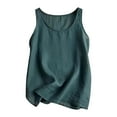 thumbnail image 1 of Beach Vacation Clothes for Women Cycle Tops for Women Cute Tops Silk Camisole with Support Top 2x Cropped Top Compression with Bra 8 Year Creme Copper Stripe Women's Linen Loose Fit Green 3XL, 1 of 3