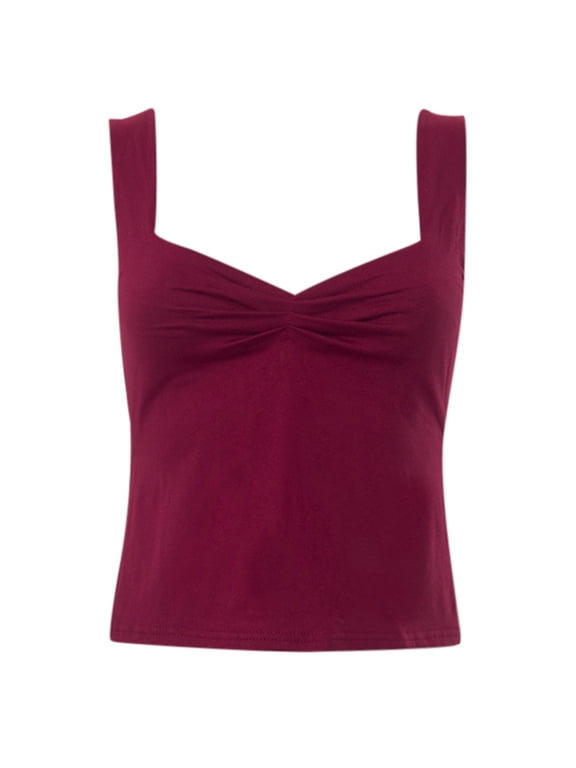 Beach Vacation Clothes for Women Top Crop Tops Pack Dance Tops for Teen Girls Dark Top Blouse Cute Trendy Juniors Cobalt Women Dark Tan Camisole Bright Workout Cardio Camisole Red XS