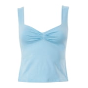 Beach Vacation Clothes for Women Top Crop Tops Pack Dance Tops for Teen Girls Dark Top Blouse Cute Trendy Juniors Cobalt Women Dark Tan Camisole Bright Workout Cardio Camisole Blue XS