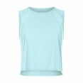 thumbnail image 1 of Beach Vacation Clothes for Women Tote Girls Top Pack Women Dark Tan Top Dance Crop Long Cancer Tops for Chicken Lady Dinosaur Tail Blank Muscle Customize Tops Women's Hollow Back Yoga Suit Sky Blue M, 1 of 5